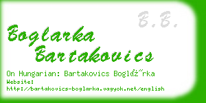 boglarka bartakovics business card